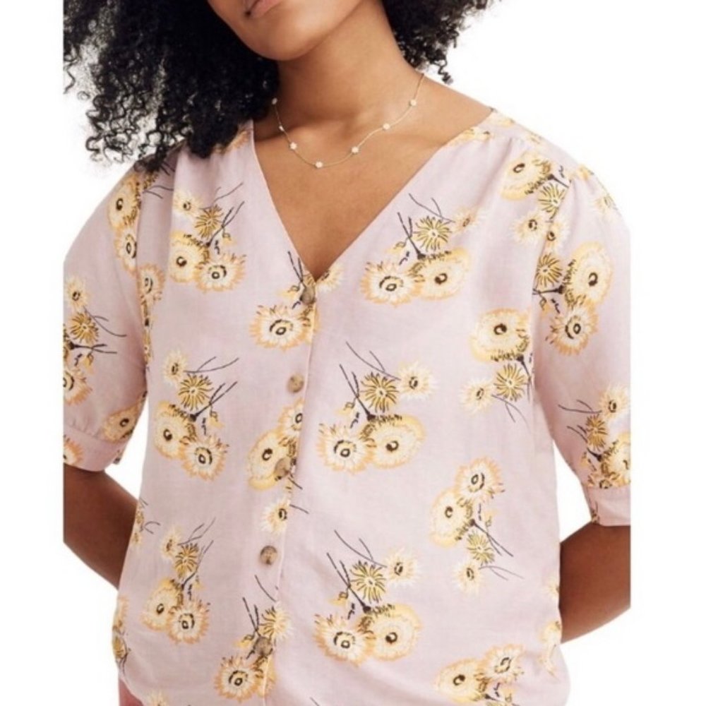 Madewell Plaza Dutch Dandelions Button Front Shirt